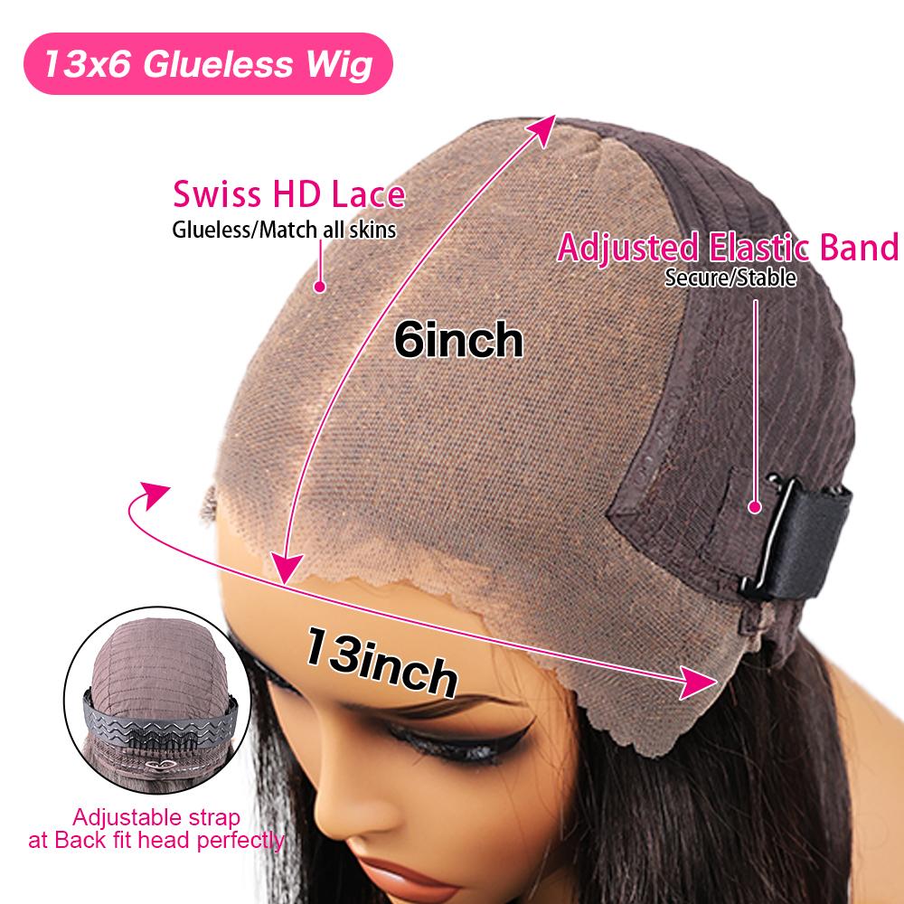 Glueless Ready to Wear Wig Burmese Curly 13x6 HD Lace Frontal Wig Human Hair 200% Density Curly Human Hair Wigs Pre plucked Natural Hairline