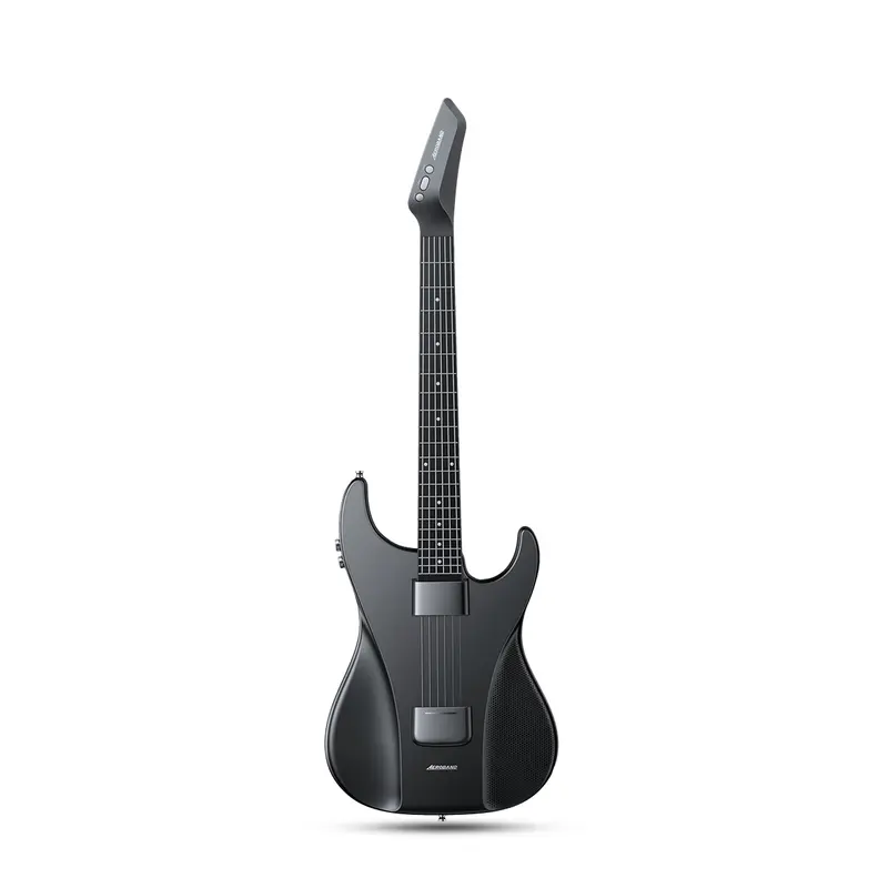 AeroBand Smart Guitar with Silicone Strings, 1-Touch 12-Key Conversion, Bluetooth, 12 Sounds, USB MIDI Function, 3 Picks, 30W Loud Output, Built-in Drum Machine, Painless Playing, Fathersdaygift, Ideal Gift for Children & Adults (Back-to-School Option)