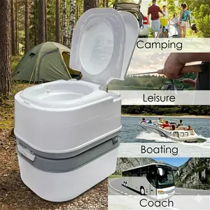 HTTMT 6.3 Gallon 24L Portable RV Toilet Flush Detachable Capacity Tank For Travel Camping RV, Boat Commode Potty Compact Indoor & Outdoor Home Use