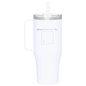 New Mexico Heart 40 oz Tumbler Mug | White