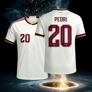 2026 Spain Away 19#Lamine Yamal and 20#Pedrl Short And Long Sleeve Soccer Jersey Fans Version Breathable