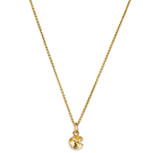 Super Mini Fortune Cookie Pendant - Gold