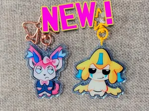 STARTERS movieunleashers Acrylic keychains : Jirachi, Dr. Sylveon - IN STOCK!