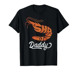 Shrimp Daddy Retro Vintage Orange Shrimp Aquarium Fish Prawn T-Shirt