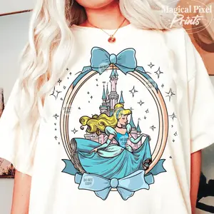 #Coquette Magical Princess Castle Clipart Princess Sublimation Sweatshirt Family Trip Sweatshirt Magical Bow Retro Sweatshirt