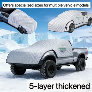 Offers specialized sizes for multiple vehicle models 5-layer thickened material Snowproof, Waterproof, Frostproof car caover for snow Windshield cover Windshield cover for car Windshield cover for snow Windshield cover for winter Pickup Truck Car Cover