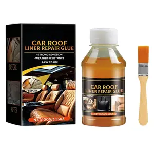 100 ML Headliner Repair Glue - Quick Repair,  Adhesive, Easy to Use - Multifunctional for  Roof Fabric, Headliner & Inside Roof Cloth (1PCS)