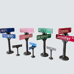 Custom Street Sign Stand | Personalized Name Plate Street Signage | Road Sign | Desk Name