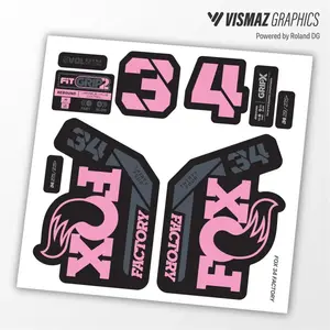 1SET FOX 34 Off-Road Themed Car Sticker for Motorcycle Body, Mountain Bike Decoration, Create Extreme Sport Trendy-Styled Vehicle, A Must for Off-Road Enthusiasts, Help Your Vehicle Show Unique Sporty Taste, Decal for cars, Motorcycle stickers