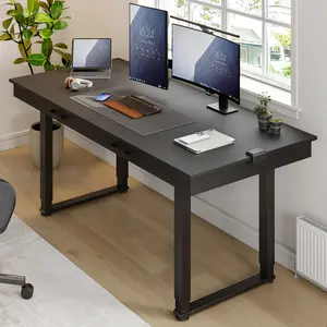 ONBRILL Standing Desk with Drawers, 63x26 Inches Rectangle Electric Stand Up Desk with Dual Motor, Adjustable Height from 28-46 Inch for Home & Office