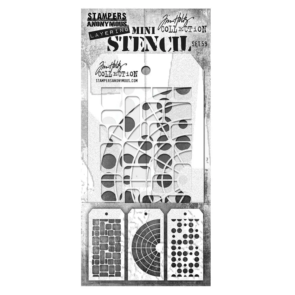 Tim Holtz Stampers Anonymous Mini Layering Stencil Set #59