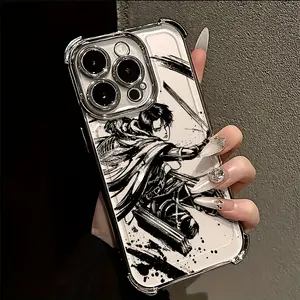 Hot Anime Attack on Titan Phone Case Protector for iPhone 16 15 14 13 12 11 Pro Max X XR Xsmax 8 7 Plus, Anti-Drop Transparent Soft Back Cover