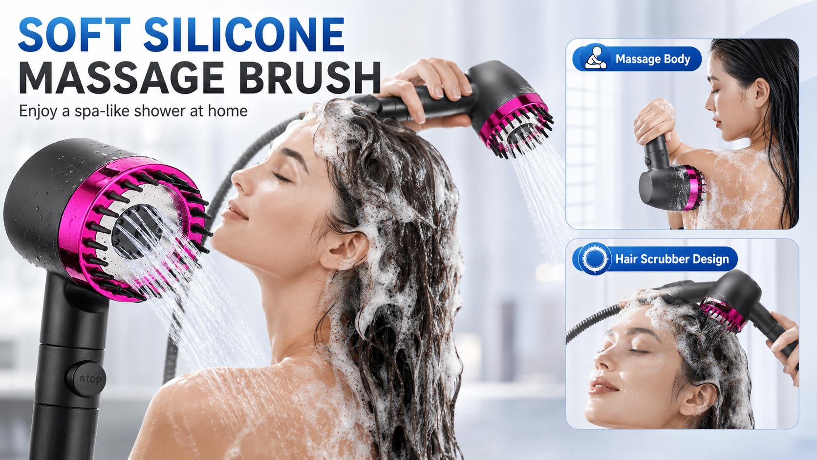 2026 HOTTEST Bathroom Find! Filtered Portable Shower Head 4-Piece Set | High Pressure | 3 Spray Modes | 1.5m Hose | On/Off Switch | For Bath, Pet & Aquarium