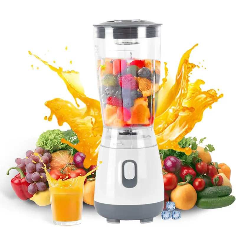 Portable Blender for Smoothies, 20 Oz Mini Blenders for Kitchen, Mini Juicer for Shakes, Protein Drinks, Baby Food, 300 Watts Blender & Food Processor, Stainless Steel Cutter, Grey