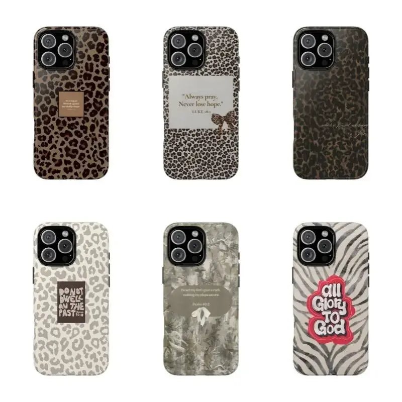 Jesus Saves Leopard Luxe Case- Faith Statement Neutral Glam, Love God Phone Case for iPhone 17 16 15 14 13 12 11 Pro Max Plus Air Mini | Christian Coquette Core | Heavy Duty Guard