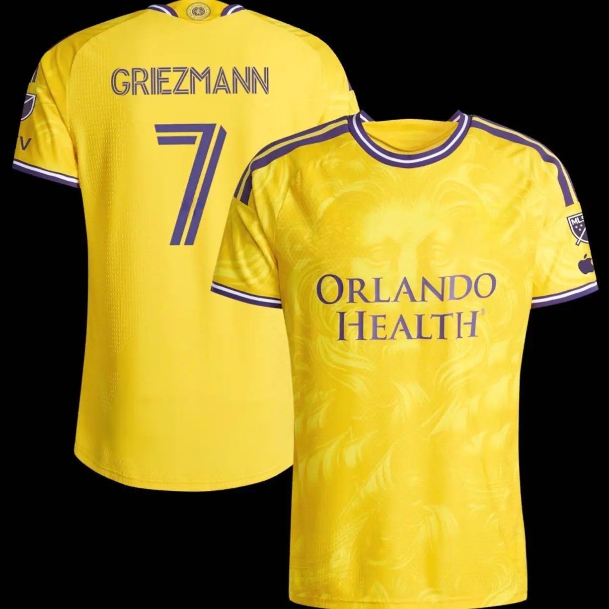 Unisex Soccer Orlando Team Griezmann 7 2026 Sunken Treasure Kit On-Field Replica Jersey - Yellow