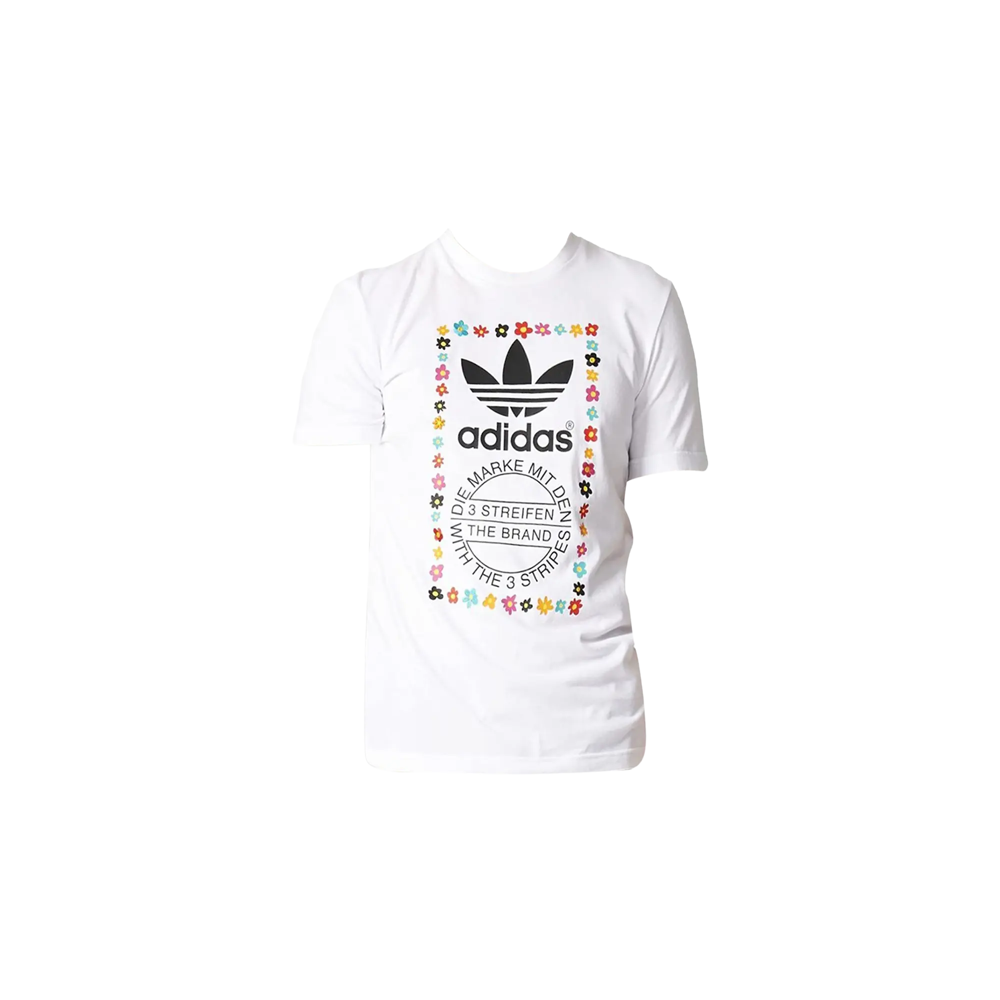 Originals x Pharrell Williams Floral Logo T-Shirt "White / Black" AO3006