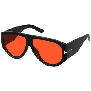 【SummerVibes】Retro Oversized Aviator Sunglasses for Women Men 70s Style UV400 Protection Luxury Thick Frame Fashion Shades