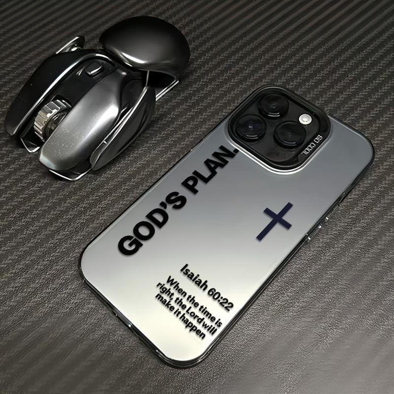 Unique GOD'S PLAN Patterns Phone Case Combining A Bold Faith Design And Premium Clear Finish Merging Religious Spirit With Timeless Fashion Sense For iPhone 17.16.15.14.13.12.11.X.XS.XSMAX.XR.8.7