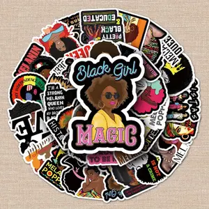 Black Girl Magic Waterproof Stickers - Melanin Poppin' Stickers