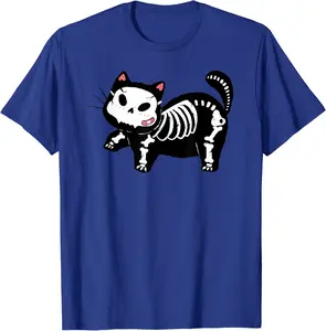 Cat Pastel Goth Bones Yami Kawaii Ribs Skeleton Occult Emo T-Shirt - Latellestcha Shop 60B08TKL1MZ5