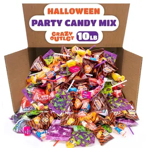 Bulk 10Pound Box  Party Mix  Popping Rocks, Lollipops, Taffies, Gum  Trick or Treat Candy Variety  Assorted Goody Bags and Pinata Fillers