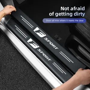 Carbon Fiber Car Door Sill Protector Stickers Accessories For Lexus IS500 LS460 RC200 LM300 RX450 LX NX350h LC UX CT RZ450e RC300 GX400 GS200t GS300h LS600 RX300 TX LBX HS250