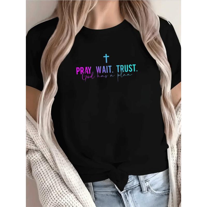 Women's 100% cotton t-shirt with colorful inspirational graphic print modern casual style round neck short sleeves soft breathable and comfortable for summer walk by faith Flower Print Casual T-Shirt Unisex Horror Movie Villains Asymmetrical Long Sleeve C