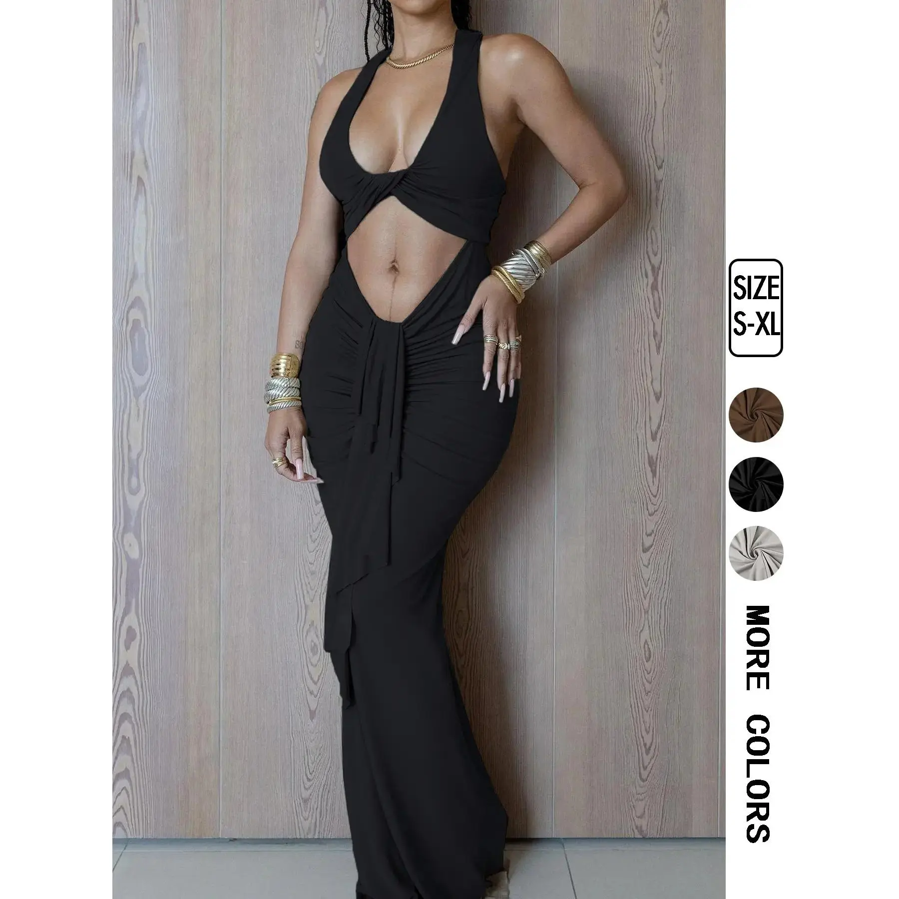 slim fit dress slacks Jesse Ribbed Tank Maxi Dress main image 0