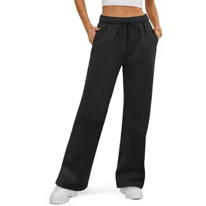 Womens Sweatpants 2026 Fall Baggy Wide Leg Sweatpant Fleece Lined Straight Leg Sweat PantsGift