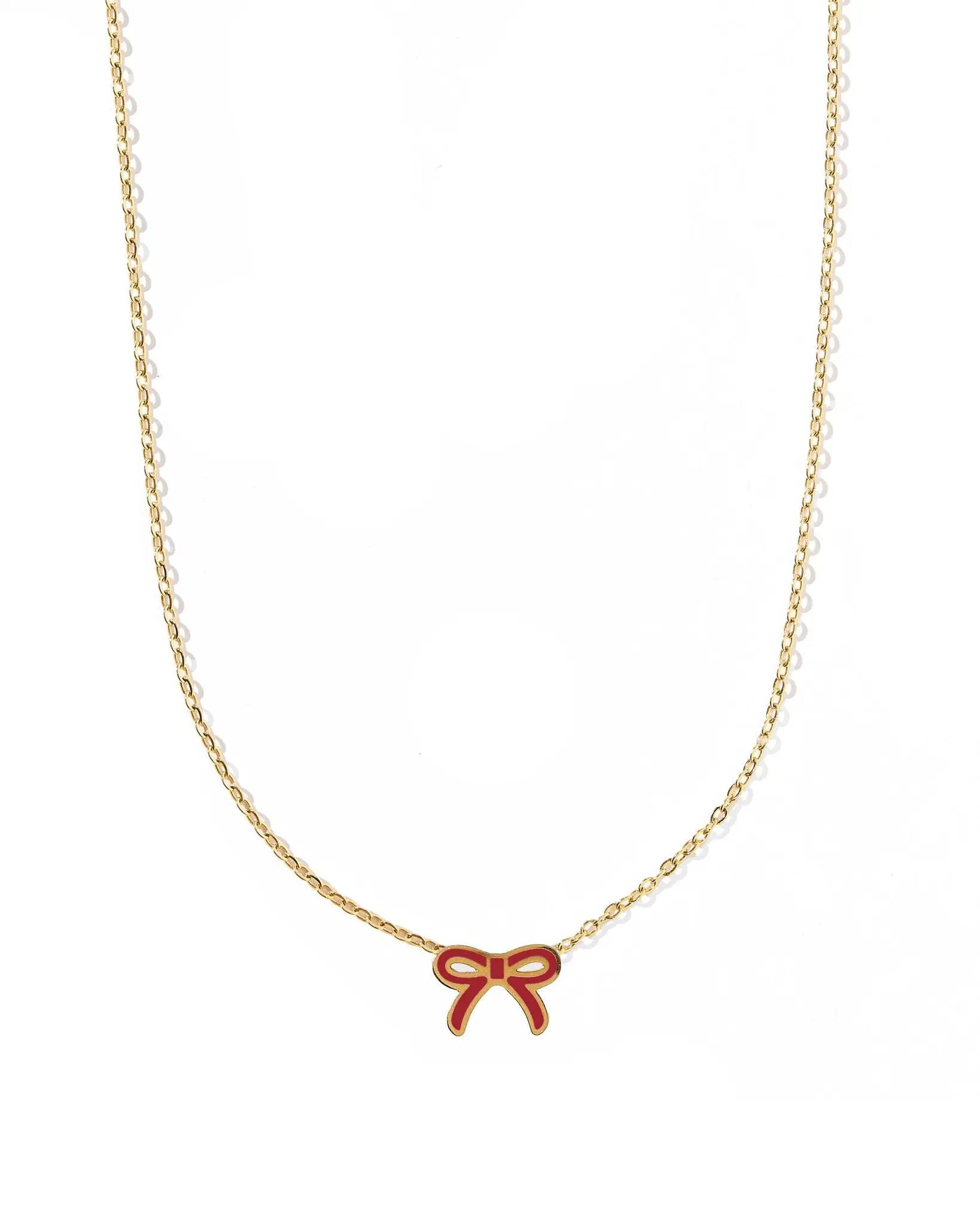 Necklace - Sadie Bow Maroon