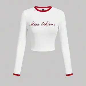 Women’s fall round neck long sleeve printed t-shirt