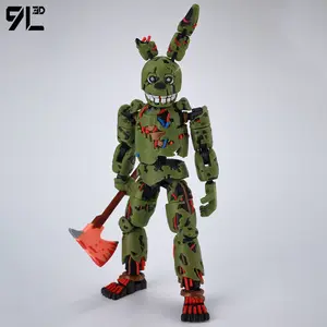 Printed FNAF Freddy Fazbear's Pizza Springtrap Toys Action Figures Anime Model Lucky13 Dummy13 Titan13 Ornaments Gifts