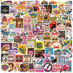 100 Sheets Dungeon Crawler Carl Graffiti Stickers, Waterproof DIY Decor for Guitar Notebook Luggage, Flat Sticker Type