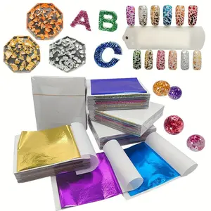 Imitation Gold Foil 200 Sheets - Brightly Colored for Epoxy Crafts, Slime, Art Painting & DIY Projects - Easy to Use and Suitable for Various Projects Decoration