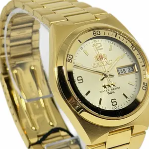 Orient Men's Classic Gold Watch - Timeless Elegance Meets Everyday Style Water Resist 50m