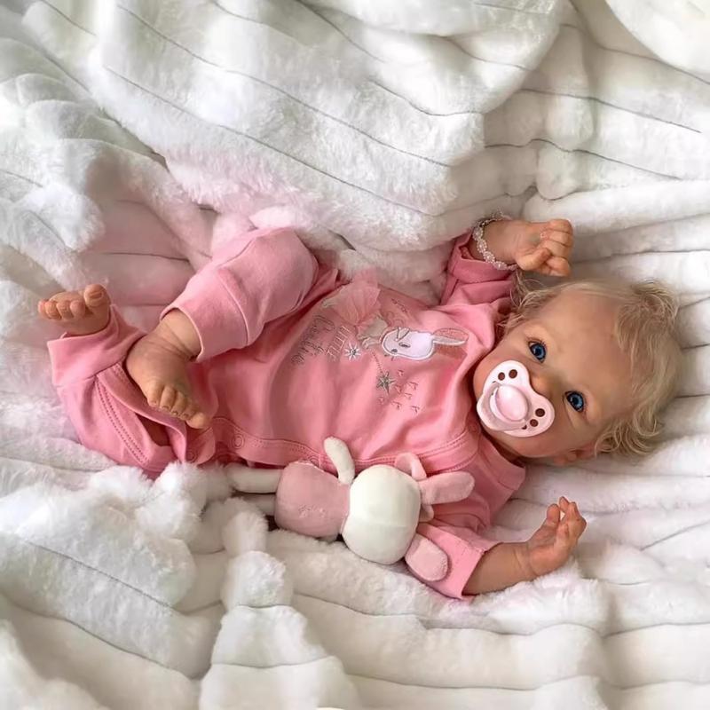 18inch Realistic Vinyl Rapunzel Reborn Doll Bettie Lifelike Silicone Skin, Hand-Rooted Hair & Weighted Body Kira Reborn Girl Doll with Gift Box for Kids and Women