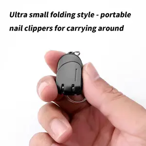 Mini Foldable Nail Clipper, Portable Stainless Steel Nail Cutter, Keychain Flip Small Nail Trimmer, Compact Nail Care Tool, Manicure Nail Nippers, Travel Essential, Christmas Halloween Gift