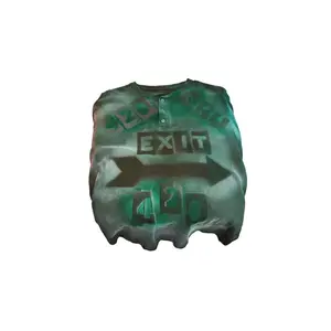 EXIT420ENT - Green Tie-Dye T-Shirt with Bold "EXIT" and "420" Text Design