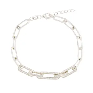 Stone Paper Clip Bracelet - Handmade in NYC with Unique Design and Craftsmanship