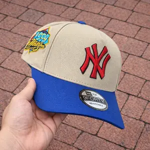 Beige & Blue Primary Logo Clean Up Adjustable Baseball Cap Hat - Adult One Size Fits All, Stylish, Comfortable, Trendy, Casual, Adjustable, Sports Hat