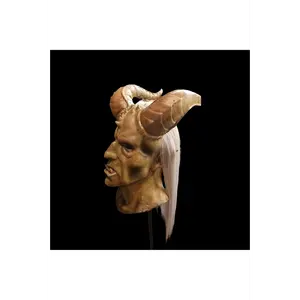 Krampus 3/4 Latex Mask with Horns