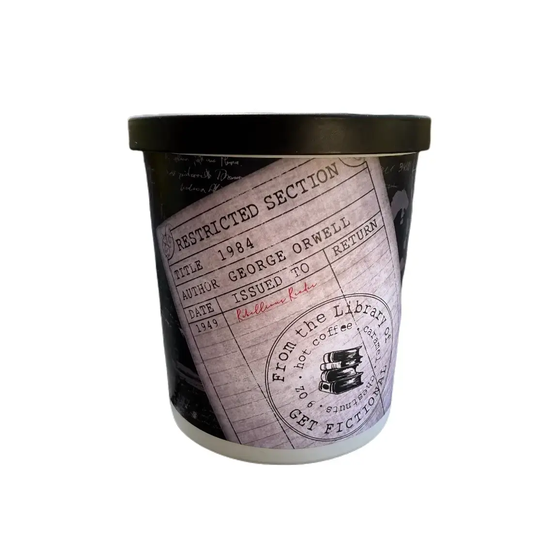 1984 Soy Candle | George Orwell | Bookish Soy Candles by Get Fictional | Coffee, Caramel, Chestnut Fragrance Decor Jar