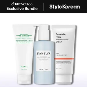 [Stylekorean] Sensitive Skin Essentials for Cleansing and Recovery (Dr.Althea Amino Gel Cleanser, Skin1004 Cleansing Milk, Genabelle PDRN Rejuvenating cream
