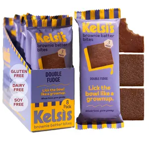 Kelsi's Double Fudge Brownie Batter Bites - 8 Pack - No Refined Sugar, honey and dates only - Paleo Friendly