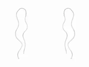 925 Sterling Silver Spiral Threader Earrings