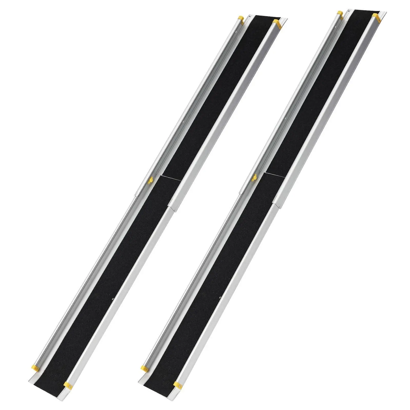 1 Pair 8 FT Telescoping Portable Wheelchair Ramps for Steps, Adjustable Wheelchair Ramp with Anti-Slip Surface and Storage Bag, 600 Lb Weight Capacity