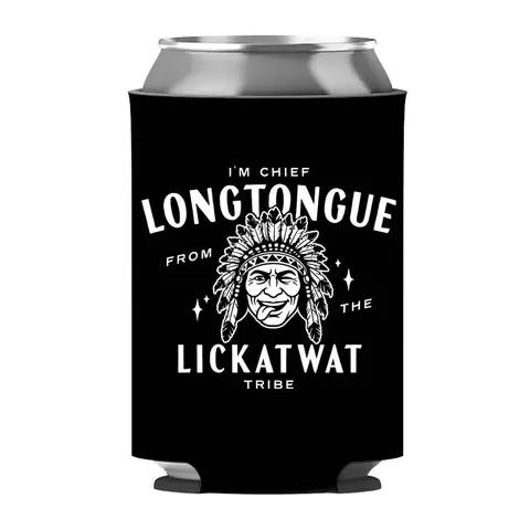 Chief Longtongue Insulated Slim Durable 12oz Reusable Beverage Protector - Insulated Can Coozie, Cup Sleeve Drinkware Accessory for Adults