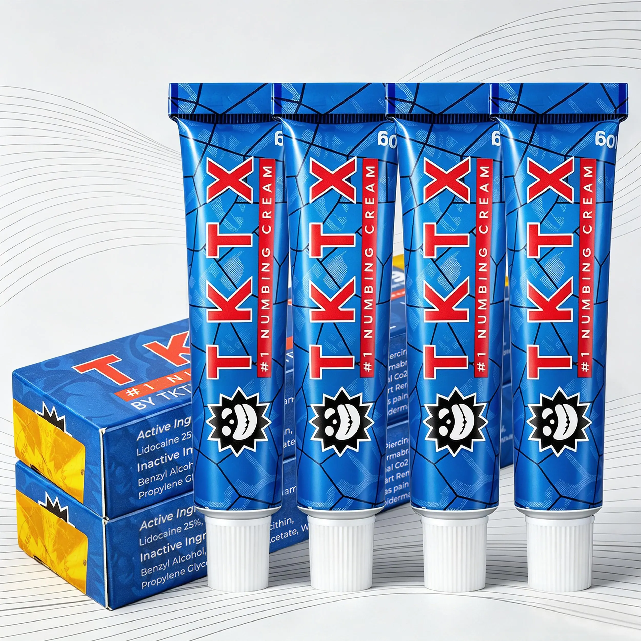 TKTX Tattoo Numbing Cream - Blue Limited Edition 99% VeryStrong - For Painless Tattooing - Tattoo External Cream (10g)