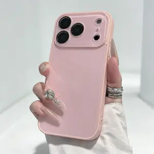 Pink Phone Case for iPhone 17 Pro Max/16/15/14/13 Pro/Plus Compatible PC TPU Full-Cover Soft-Edge Protective Case Unisex Fashionable Personalized Anti-Slip Scratch-Resistant - Protection, Best Gift for Women/Girl friends